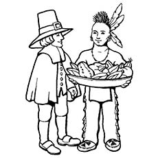 A Thanksgiving moment coloring page