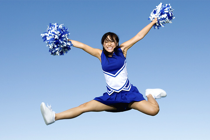 cheer leading routines as aerobics for kids