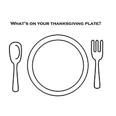 Draw your Thanksgiving dinner coloring page