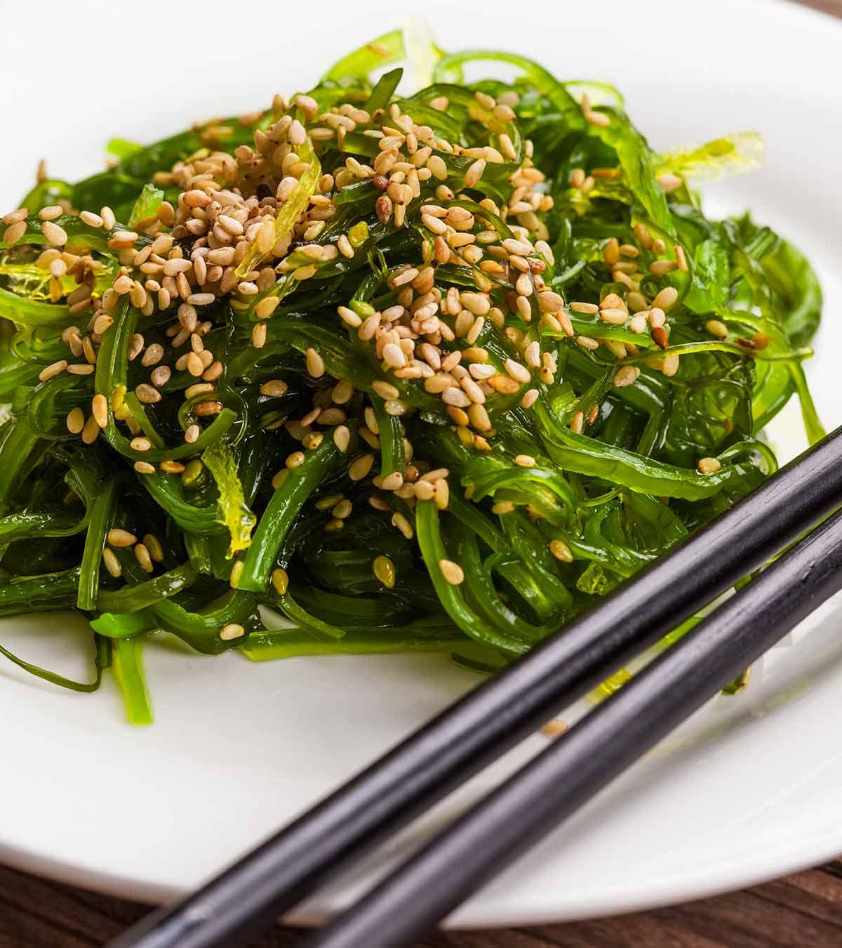 Seaweed on a plate