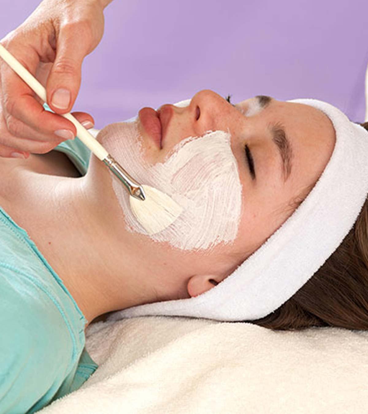A lady getting chemical peel treatment