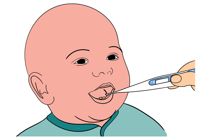 How to take baby's oral temperature with digital thermometer
