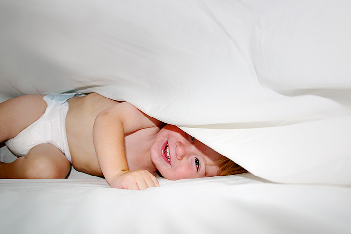 Peek A Boo under the cover learning activity For 13 month old baby