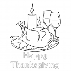 Thanksgiving food coloring page