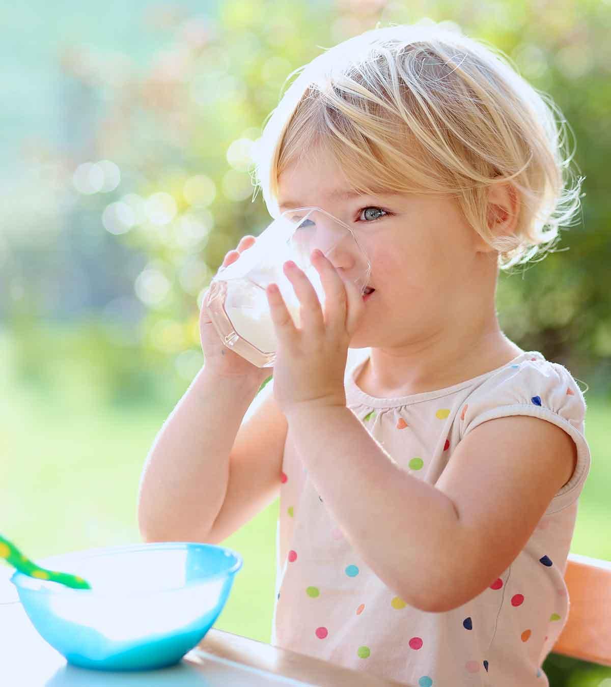18 Month Old Baby Having Food