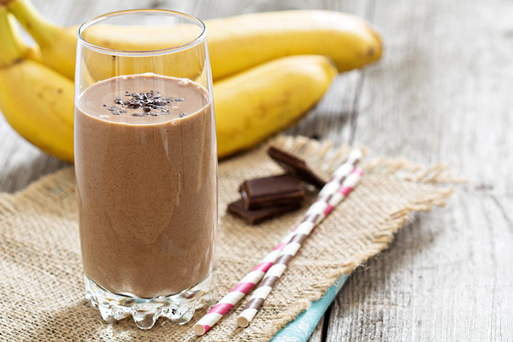 Chocolate smoothie breakfast recipe for toddlers