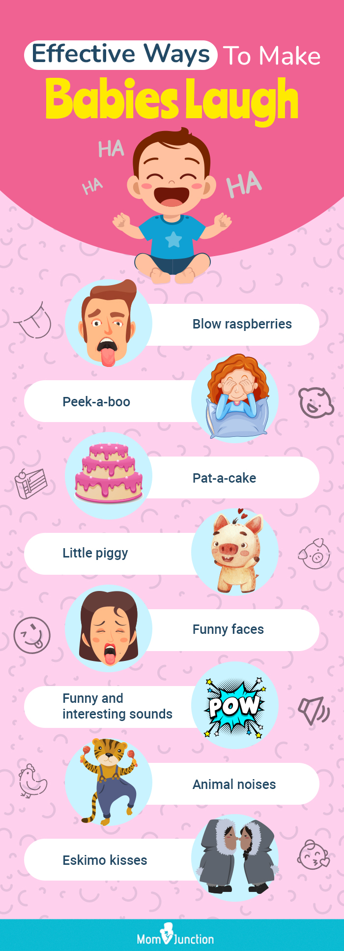 effective ways to make babies laugh (infographic)