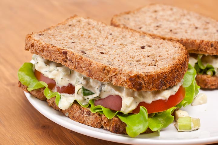 Egg salad sandwich healthy breakfast ideas for teens