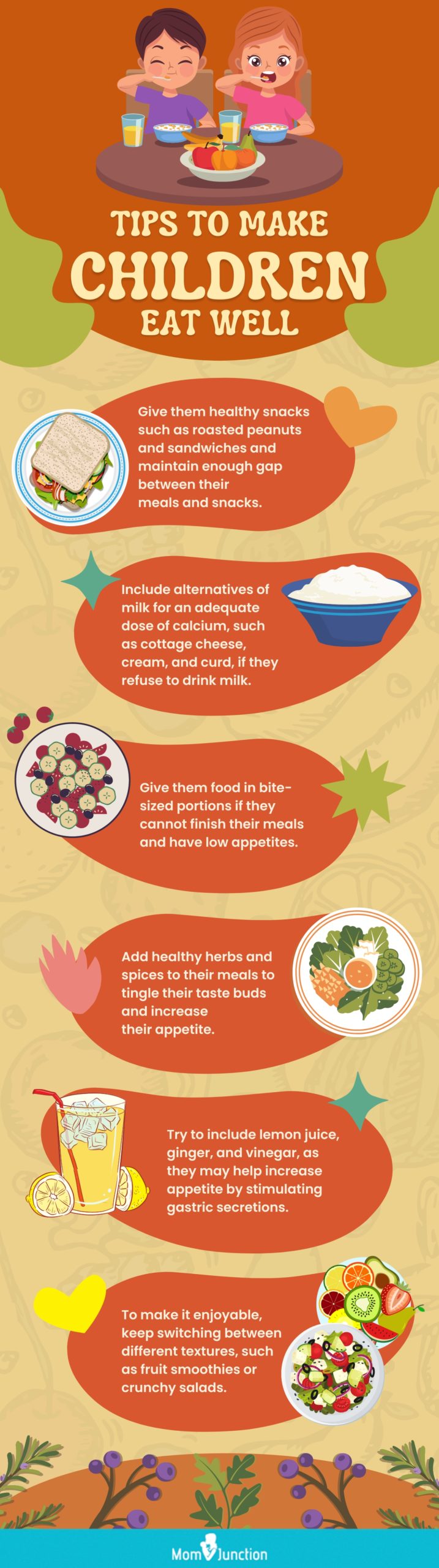 tips to make children eat well (infographic)