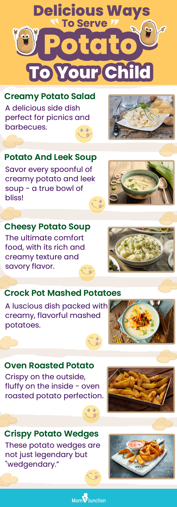 delicious ways to serve potato to your child (infographic)