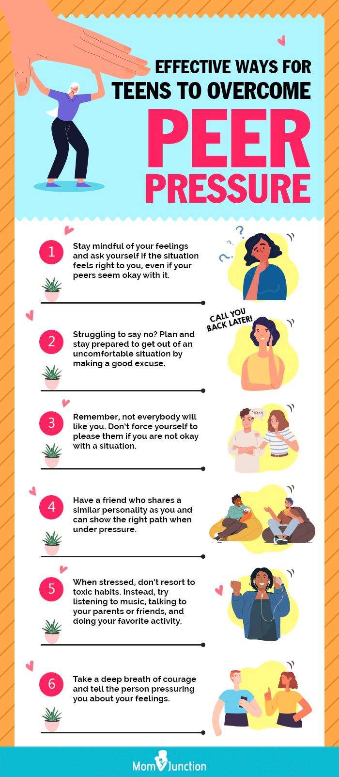 effective ways for teens to overcome peer pressure (infographic)