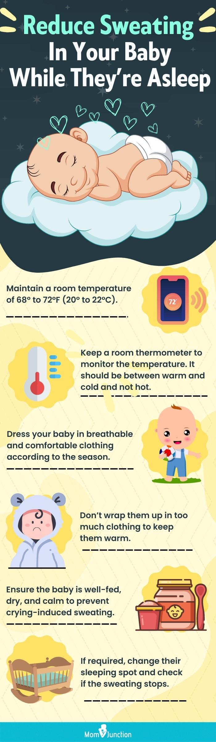 reduce sweating in your baby while they’re asleep (infographic)