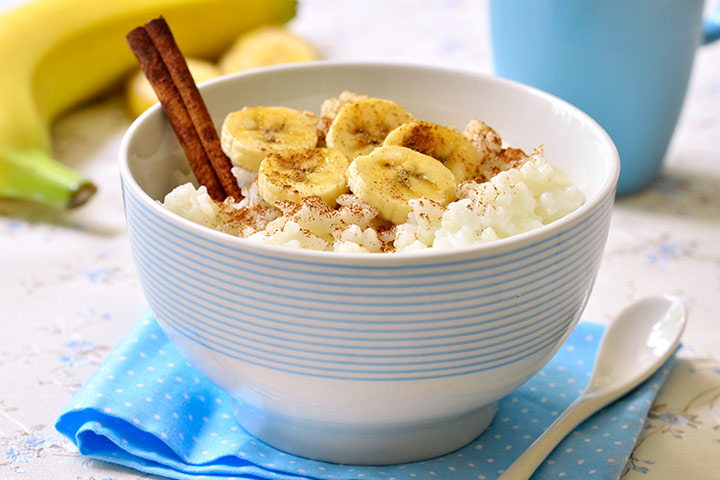 Rice and banana porridge breakfast recipe for toddlers
