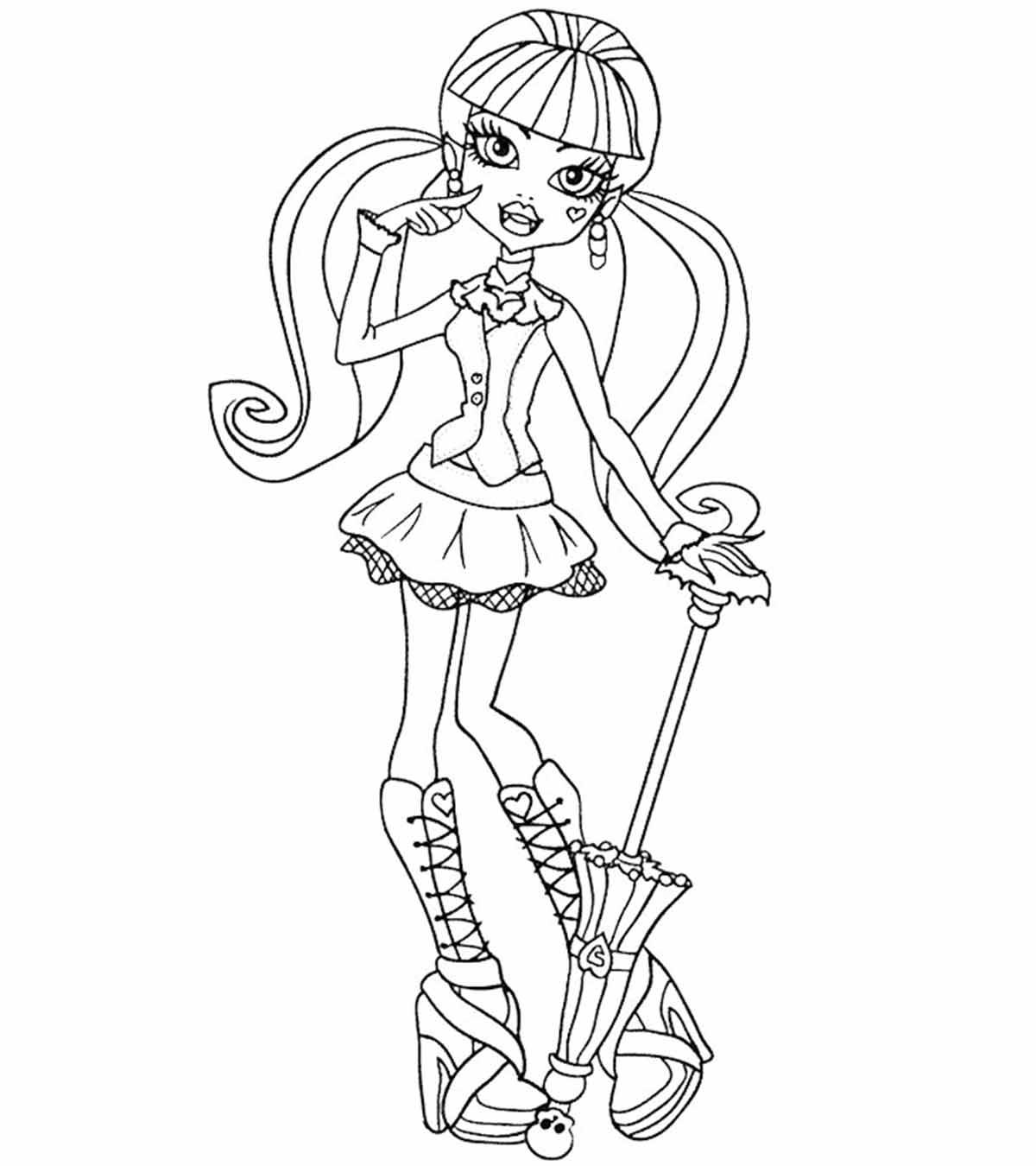 monster high frankie coloring pages