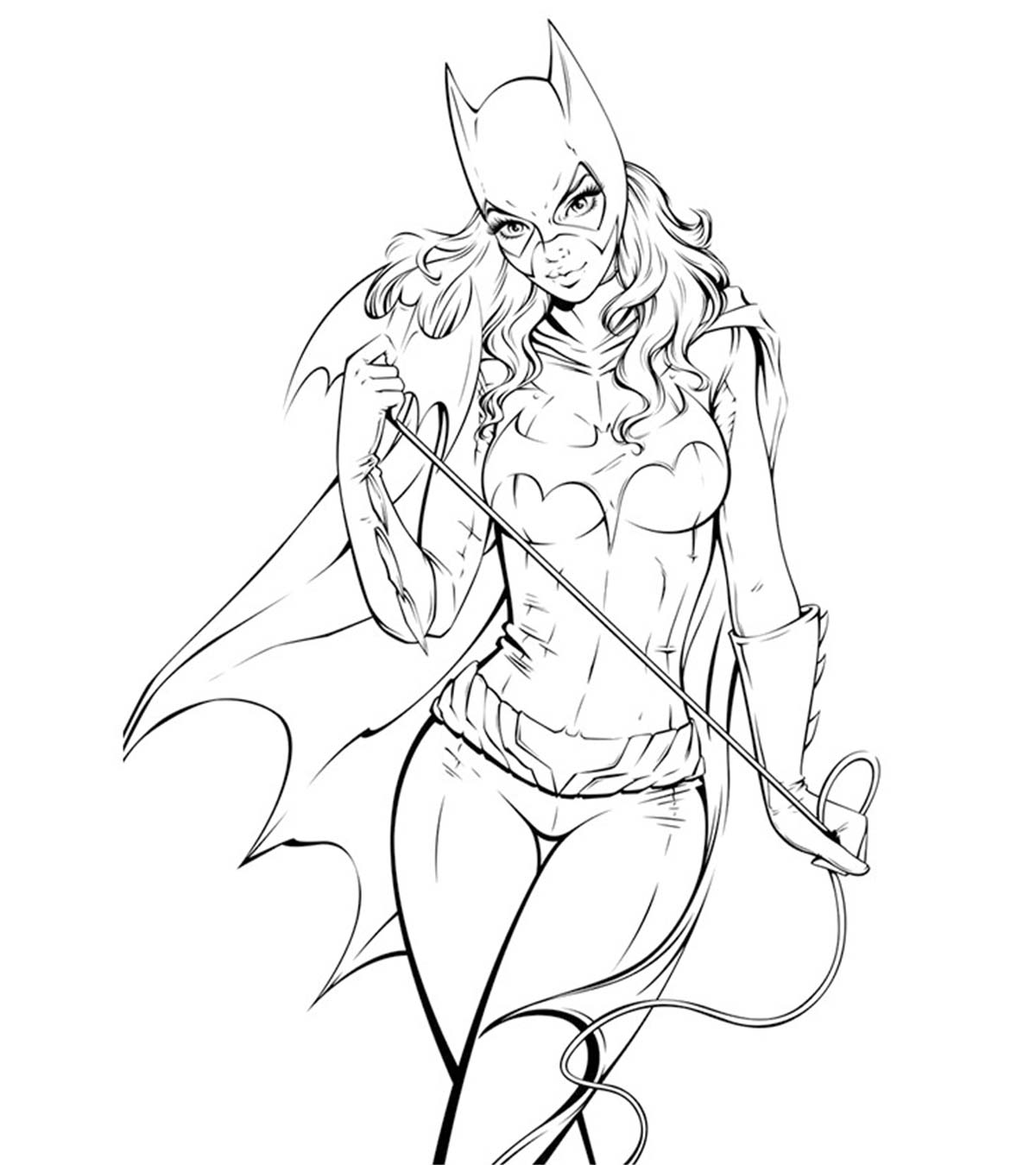 10 Beautiful Free Printable Batgirl Coloring Pages Online