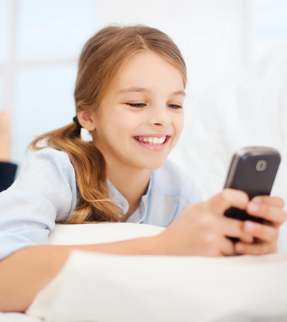 A Girl Using Mobile Phone
