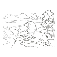 Aslan from Narnia coloring page