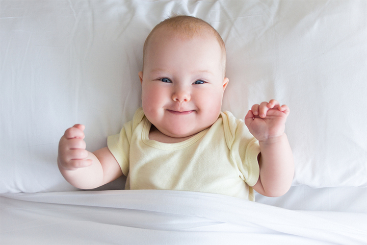 Babies may also smile just as they are falling asleep or waking up.