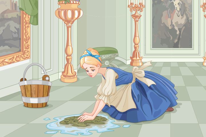 Cinderella doing household chores