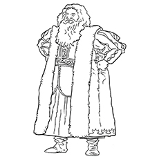 Father Christmas from Narnia coloring page