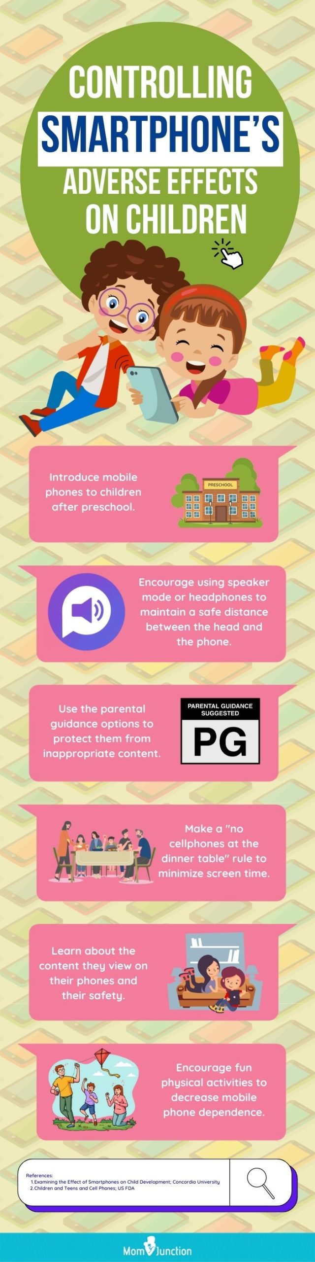 controlling smartphone s adverse effects on children (infographic)