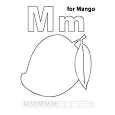 M For Mango coloring page