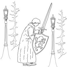 Peter Pevensie from Narnia coloring page