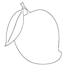 Simple mango coloring page Simple mango coloring page