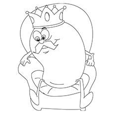 King of fruits mango coloring page