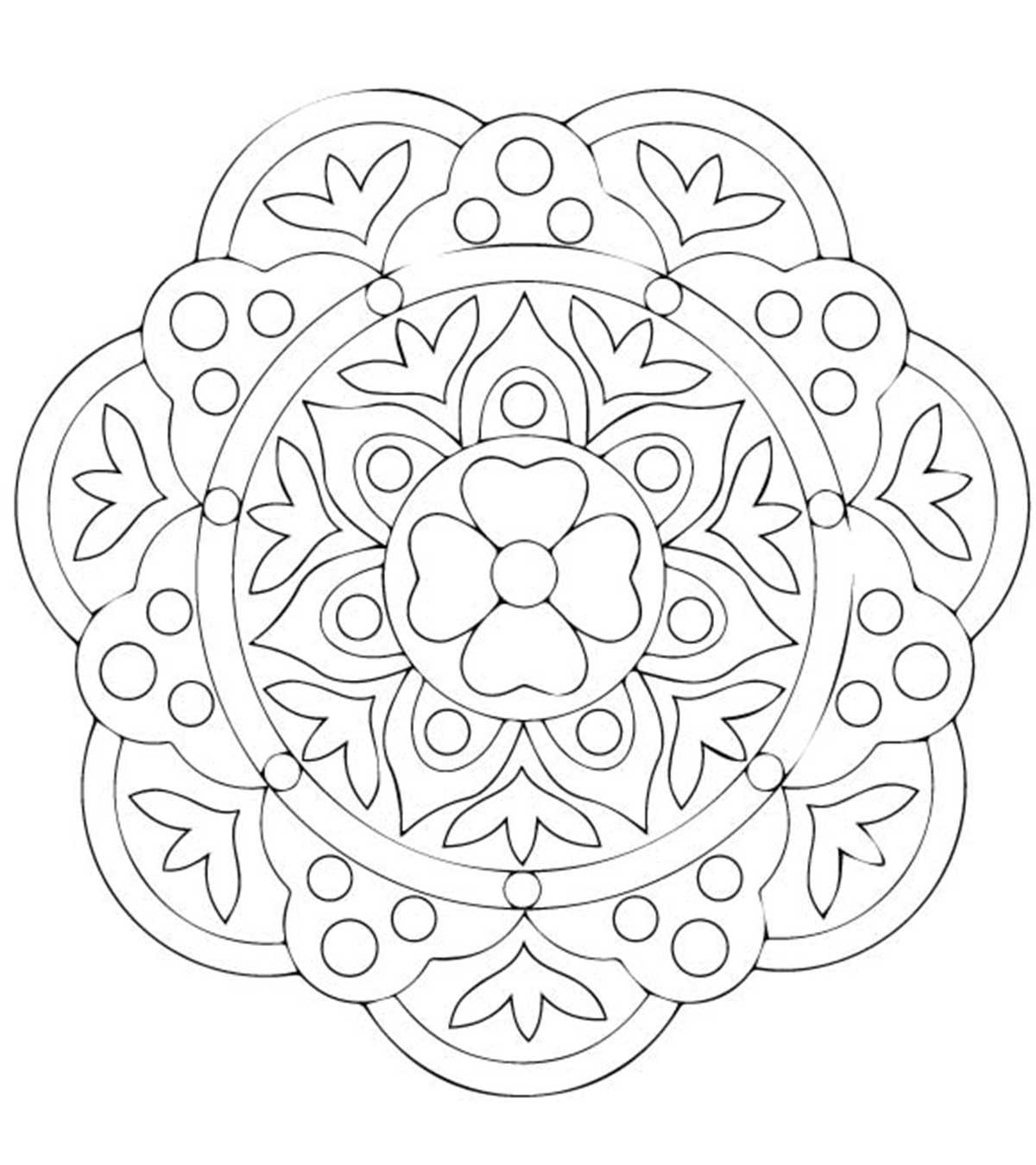 Rangoli Coloring Pages For Your Little One