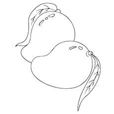 Two juicy mangoes coloring page Two juicy mangoes coloring page