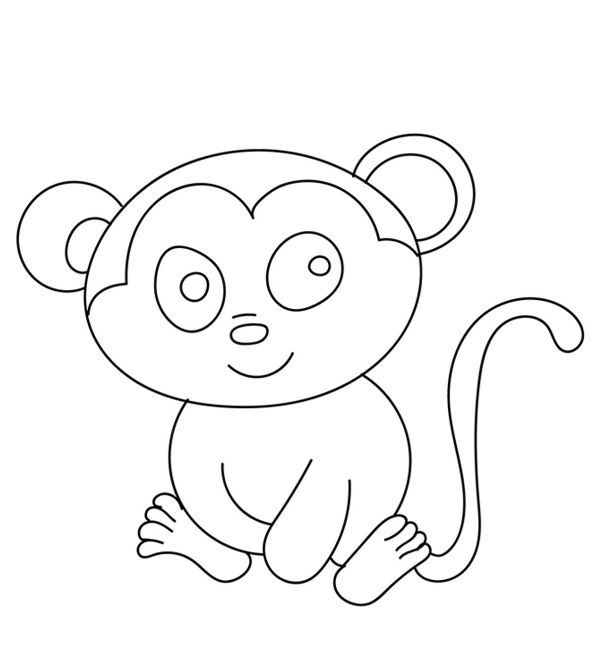 10 Lovely Chimpanzee Coloring Pages For Toddlers_image