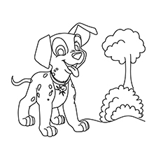 Patch in 101 Dalmatians coloring page