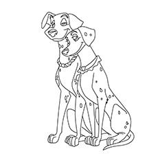 Pertida in 101 Dalmatians coloring pages for your little one