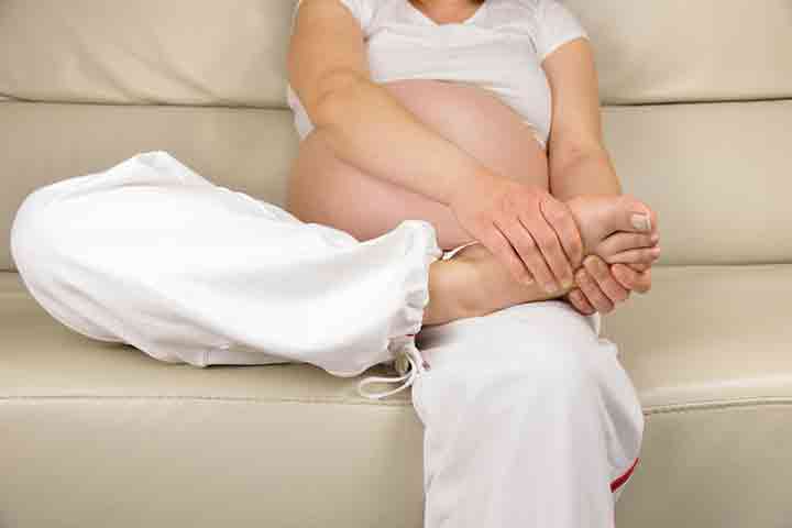 You will have swollen feet and ankles at 36 week of pregnancy