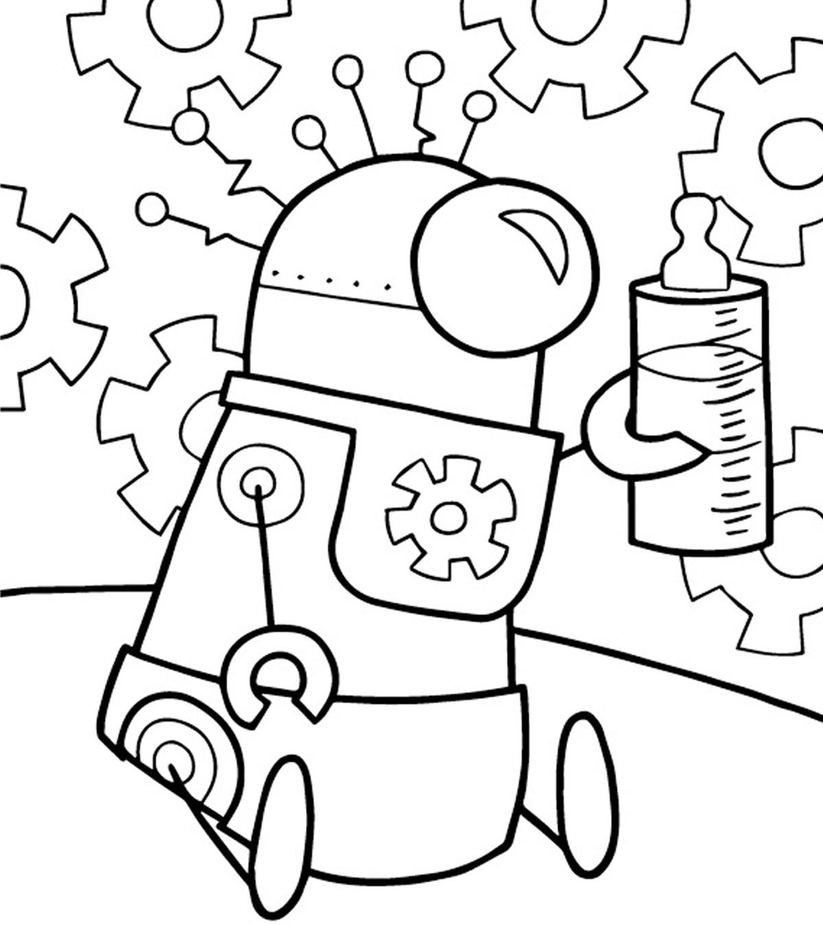 65 Top Robot Cartoon Coloring Pages  Images