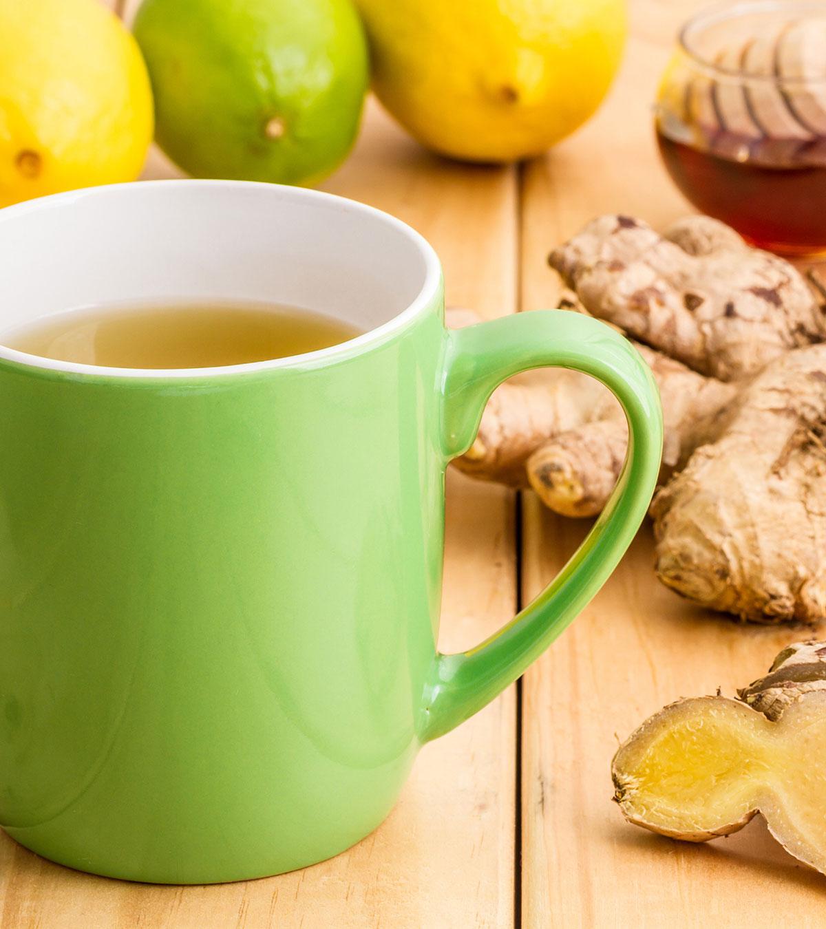Ginger tea in a cup