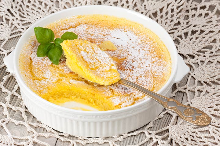 Baked lemon and vanilla rice pudding recipe for kids