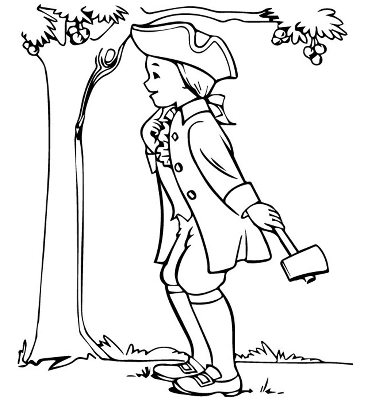 10 Best George Washington Coloring Pages For Toddlers_image