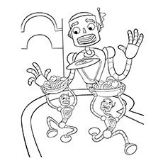 Carl robot coloring page Carl robot coloring page