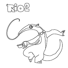 Charlie Rio 2 from Rio movie coloring page