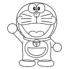 Doraemon in robot coloring page Doraemon in robot coloring page