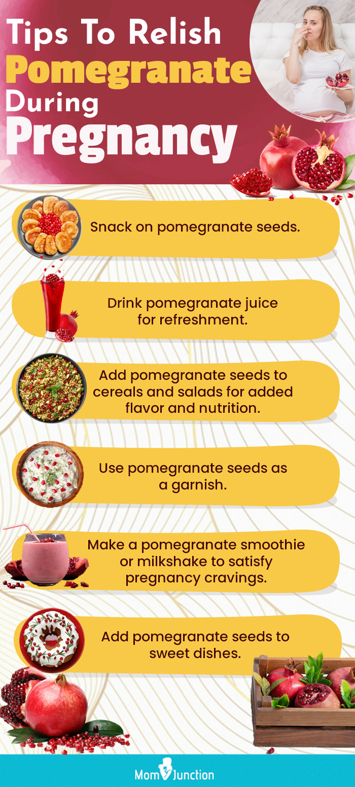 tips to relish pomegranate during pregnancy (infographic)