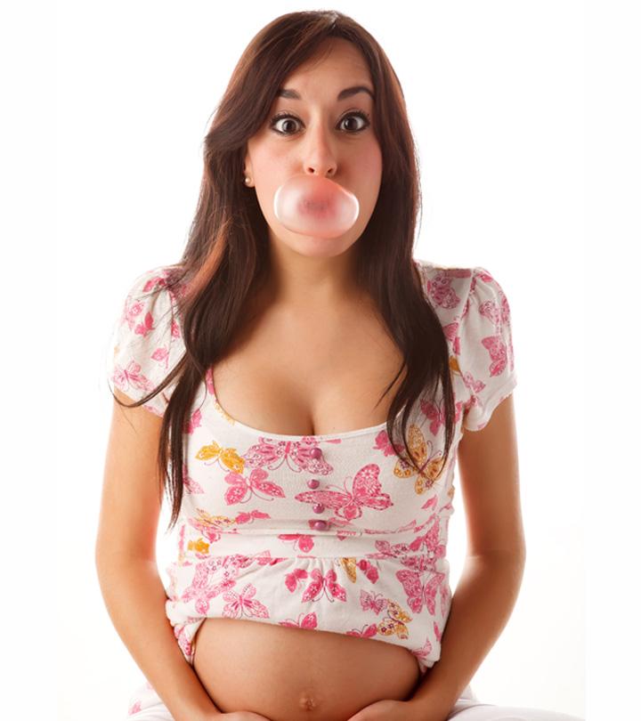 Pregnant Women Chewing Gum