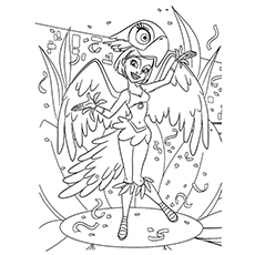 Linda from Rio movie coloring page