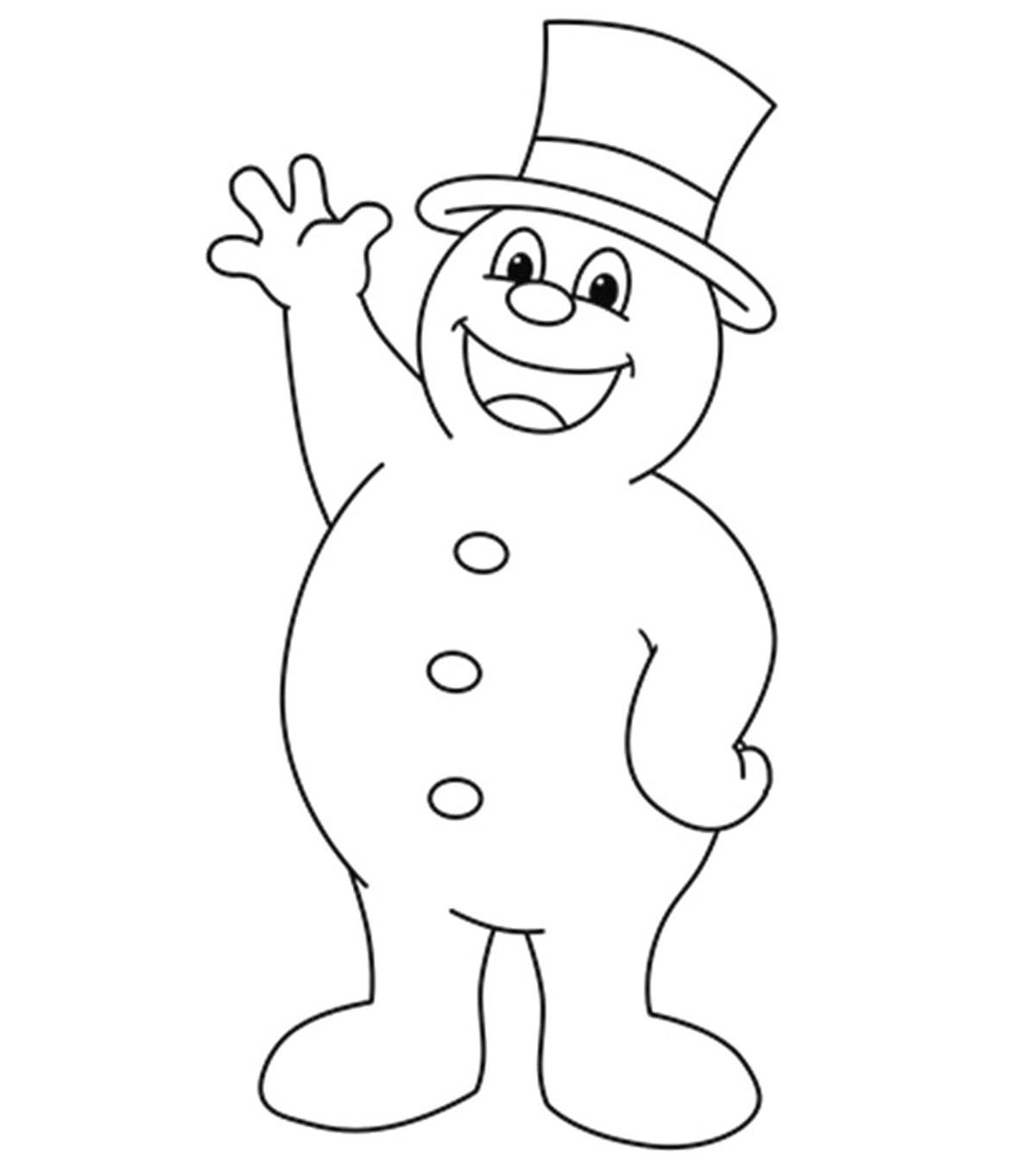 10 Cute ‘Frosty The Snowman’ Coloring Pages For Toddlers_image