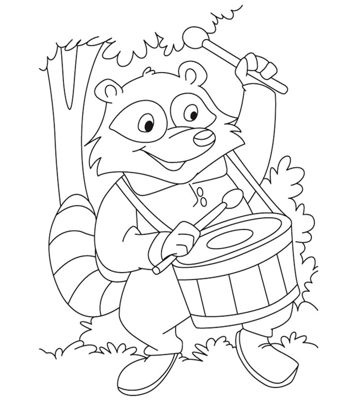 10 Funny Raccoon Coloring Pages Your Toddler Will Love To Color_image
