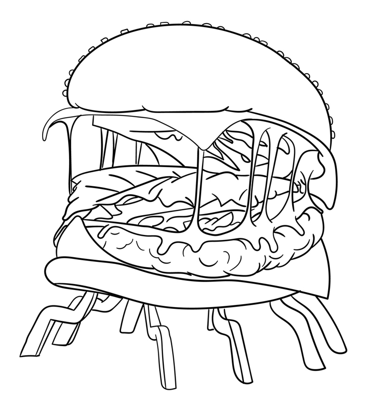 10 Printable Burger Coloring Pages For Your Little One_image