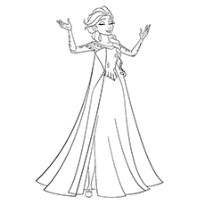 Elsa, Frozen coloring page