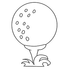 Golf ball coloring page